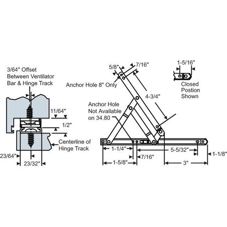 Strybuc 4 Bar Hinge Assembly 28-8-2-03